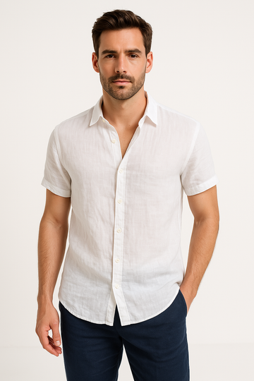 Men’s Short Sleeve Casual Wear Button-Down Shirt