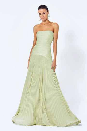 Women’s Strapless Fitted Bodice Maxi Dress