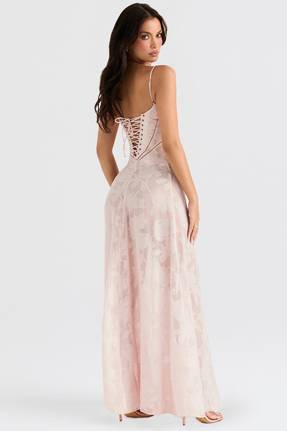 Women’s Floral Print Thin Straps Maxi Dress