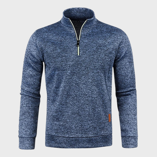 Casual men's sweater with zipper