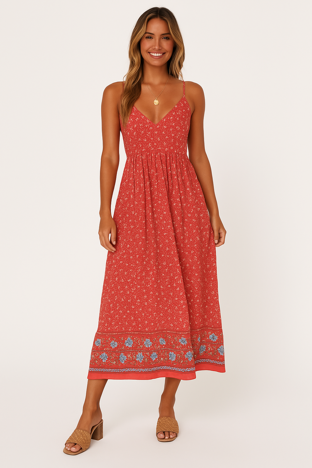 Women’s Flowy Boho Fit Maxi Dress