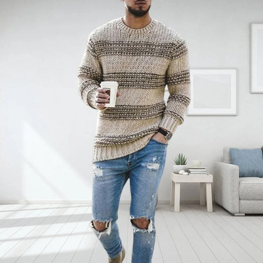 Casual coarse knitted sweater for men