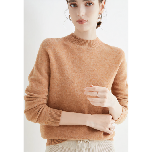 Casual long sleeve knitted sweater for women